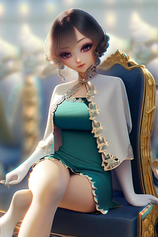 ((Лучшее качество)), ((шедевр)), (подробный), big tit sitting on a b