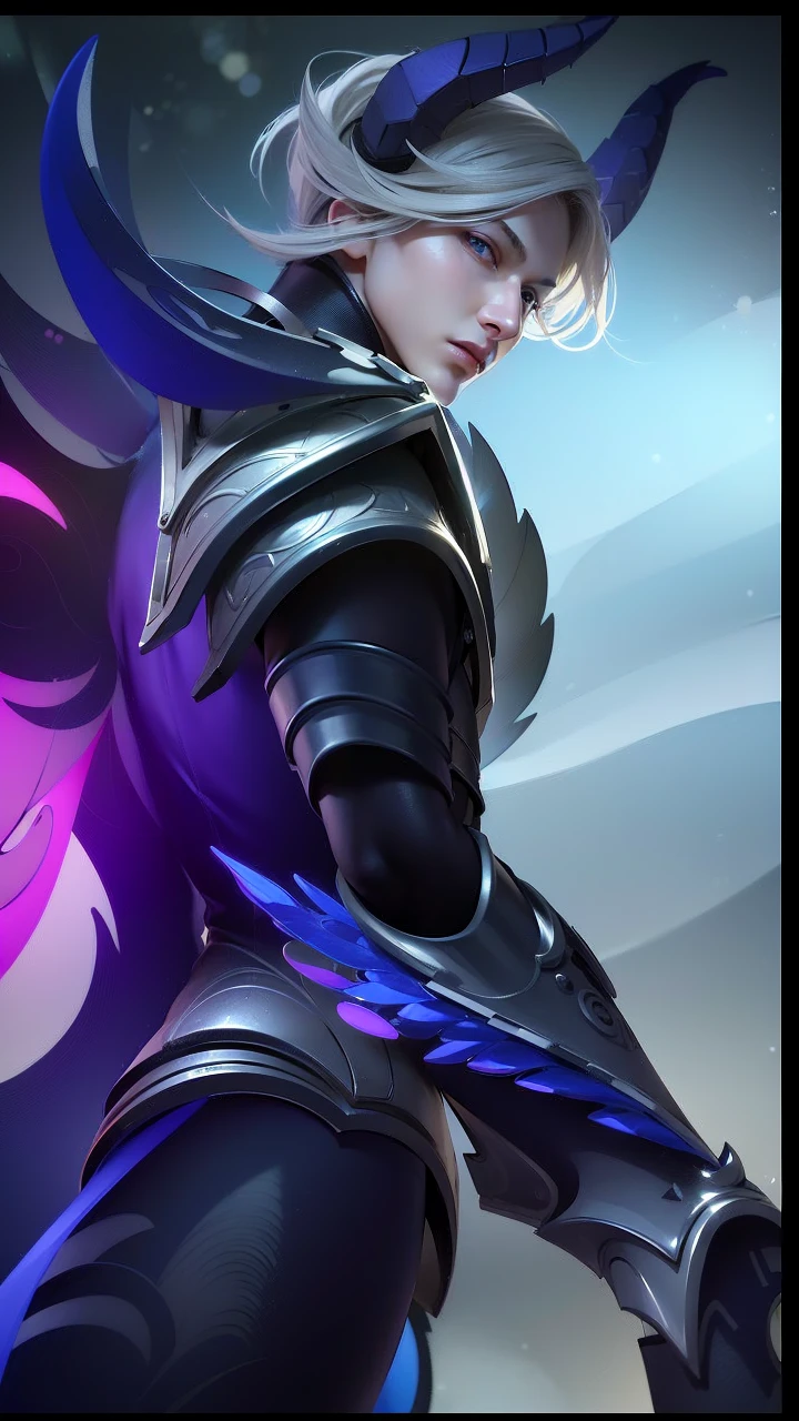masculine male, masterpiece, ((perfect eyes)) best quality, (semirealism:1.9), beautiful lighting, (extremely detailed CG unity 4k fhd wallpaper), High Detail, Sharp focus, dramatic outdoors, 1 boy ,19 years old, white hair, light purpel eyes, smile.
