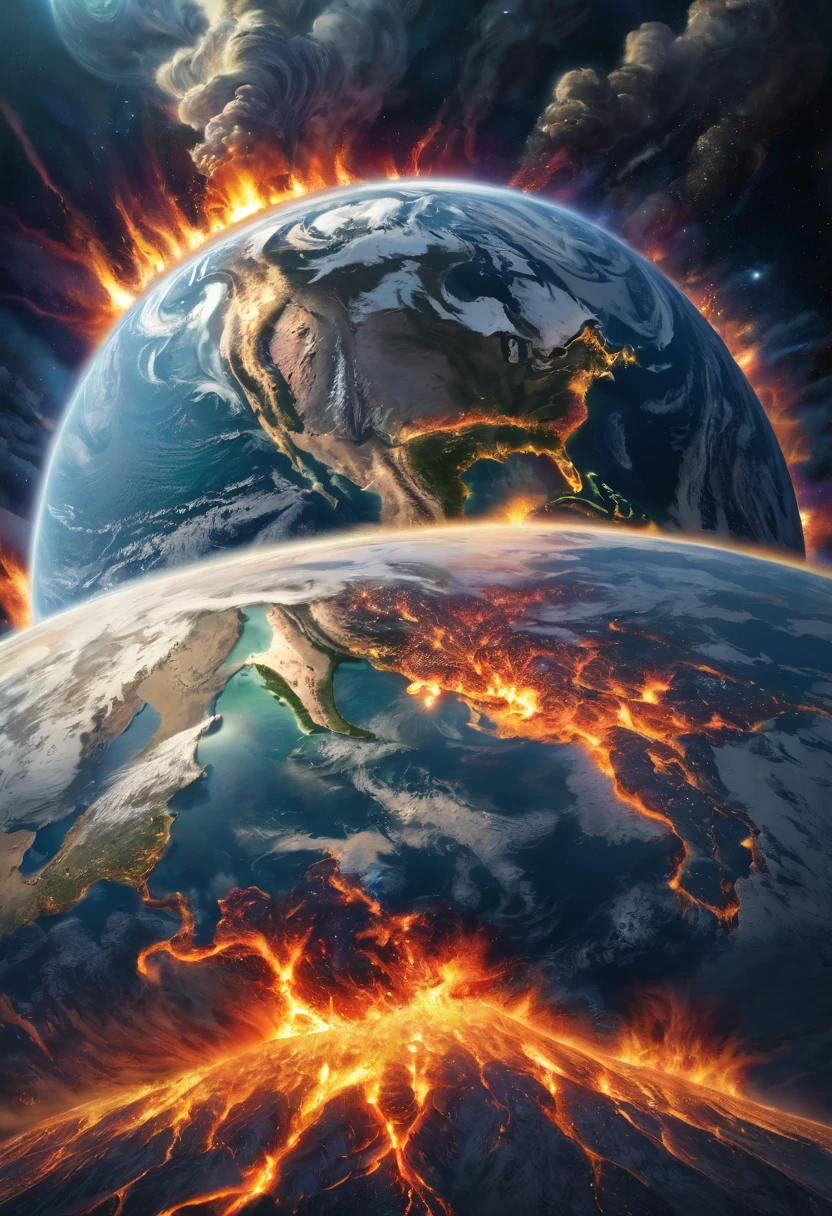 Earth in flames