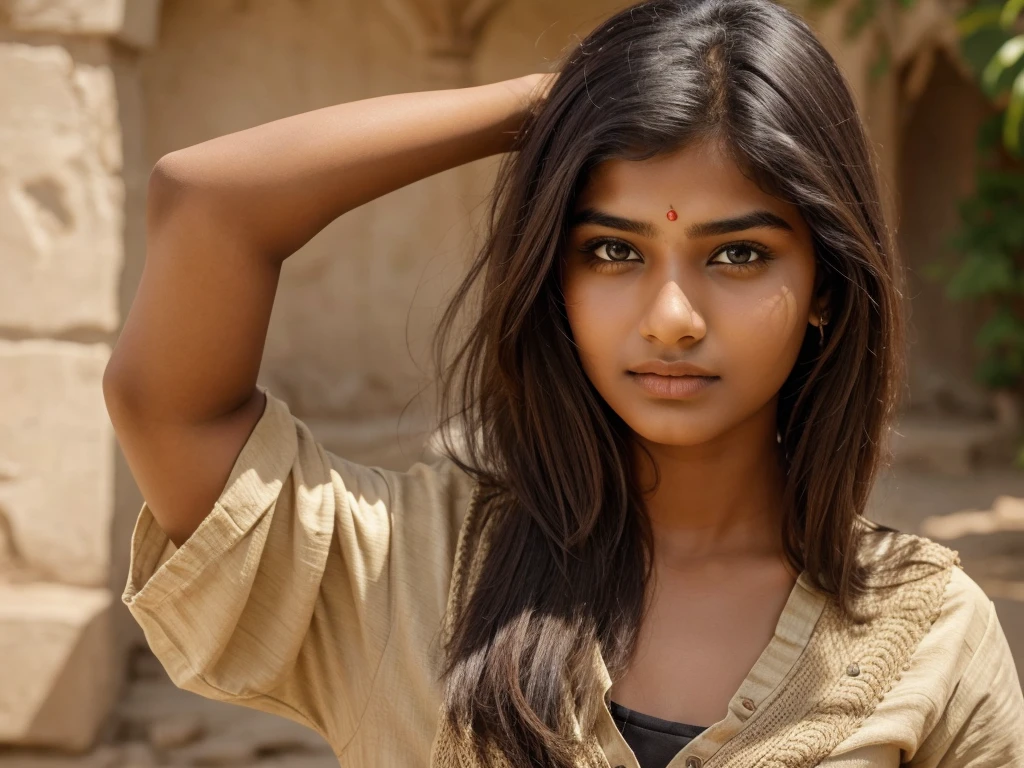 A indian age oble face dig forehade hair stik byraberbant dake side faty figar