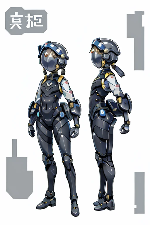 robot　girl　Primary school students　Young Girl　小さいgirl　Height: 130cm　Standing picture Simple design　spats　Full Helmet Face Helmet　
