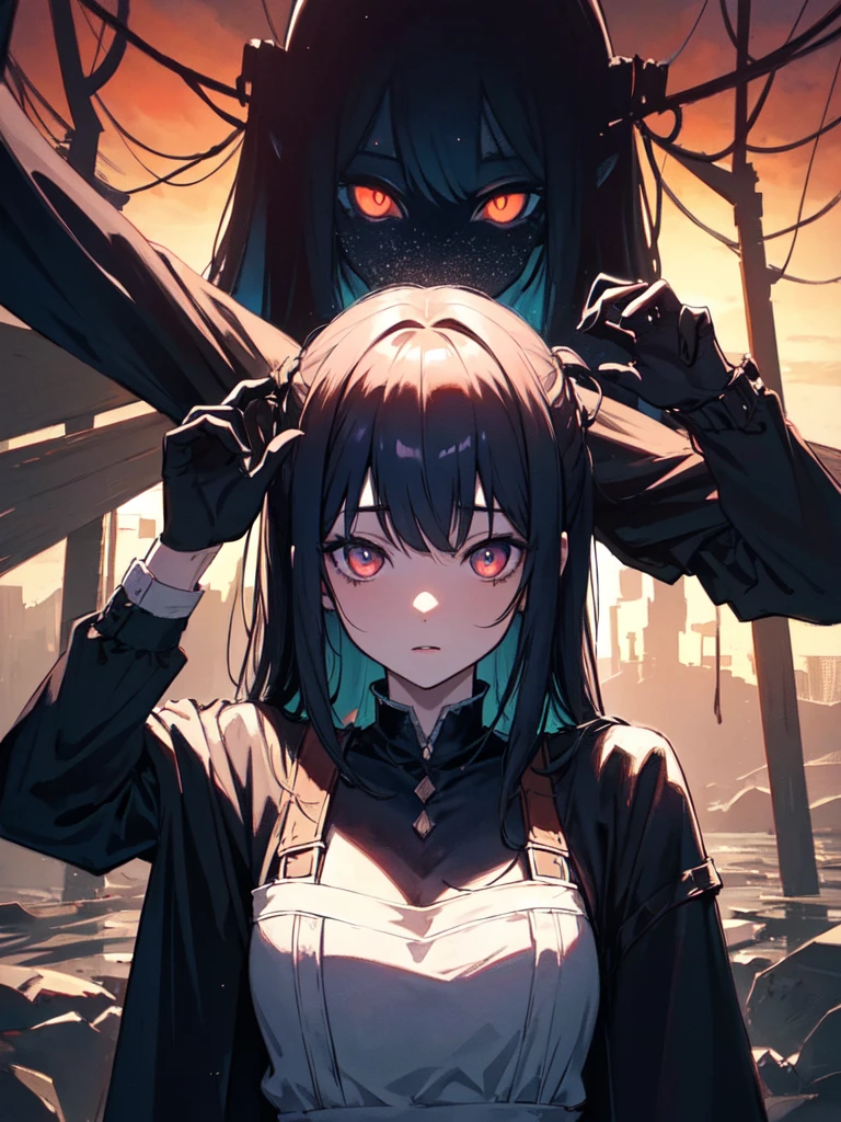 sketch (Character design sheet, same characters, whole body, Three-View, front, ~ ~ ~ ~ side, return),(Very bright:1.1), Sunset background, [1 Girl:7], (Tilt your head:1.2), ([sketch|watercolor \(Moderate\)]:1.15),Chaotic Abstractionな背景, Vector Trace, グラデーションブレンディング and whole body, Artistic elements add depth to the work. The overall atmosphere is creepy and nightmarish...., With a unique artistic touch. This movie is、The dark and crazy world of horror movies depicted in HD., Evoke visual stimuli and aesthetic sense, that will terrify and excite the audience....,watercolor画, （Lightless, Eyes without highlights, evil eye, An ugly person with white eyes, that&#39;Red eyeliner）,whole body絵, Wearing a maid outfit （Gradient braided hair, (Light purple hair), (Ink blotches:1.1), (pale:1.2),(Light purple:1.2),(Light green:1.2)　Adult features,expensive, Wearing black tights,Green Eyes, The skin is hidden　and maid, The background is a dark and desolate landscape, Horror movie atmosphere. Her figure is very beautiful, Emphasizing the dark and crazy elements. Skillfully expressing the effects of light and shadow, detailed, The face and expression of the black costume are also carefully drawn....,sketch (Character design sheet, same characters, whole body, Three-View, front, ~ ~ ~ ~ side, return) 1 female, Nervous,Cowboy Shot,,(Very bright:1.1), White Background, [1 Girl:7], (Tilt your head:1.2), ([sketch|watercolor \(Moderate\)]:1.15),Chaotic Abstraction