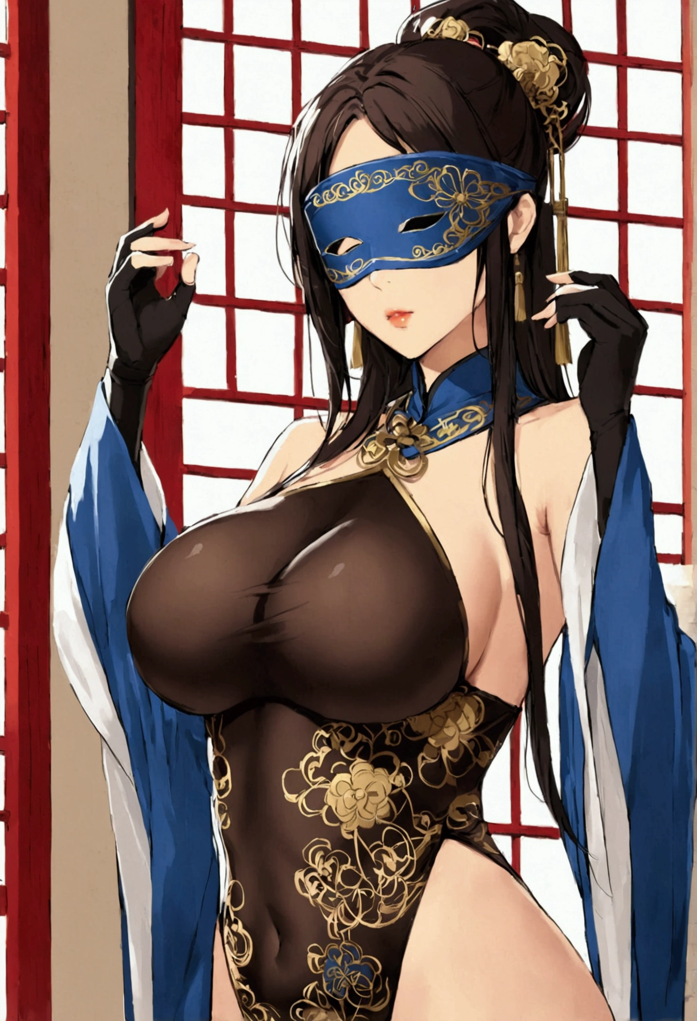 best quality Saber big breasts wuxia Bodysuit blindfold winter