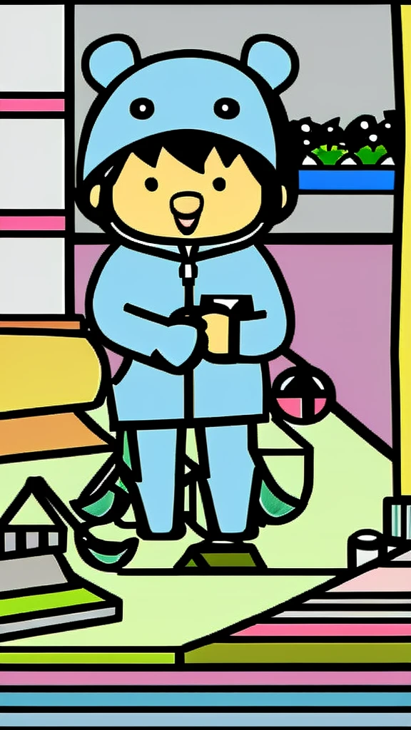 anime boy in a shark costume laying on the floor next to a stuffed animal, kawacy, cute anime, anime moe artstyle, in an anime style, in anime style, trending on pixiv, anime boy, top rated on pixiv, cute anime style, in a hoodie, cute art style, at pixiv, chibi, anime picture, high quality fanart