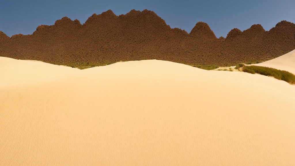Pitch Black Night、Sand Dunes、Big full moon、masterpiece、Highest quality、photograph、Realistic、8K,