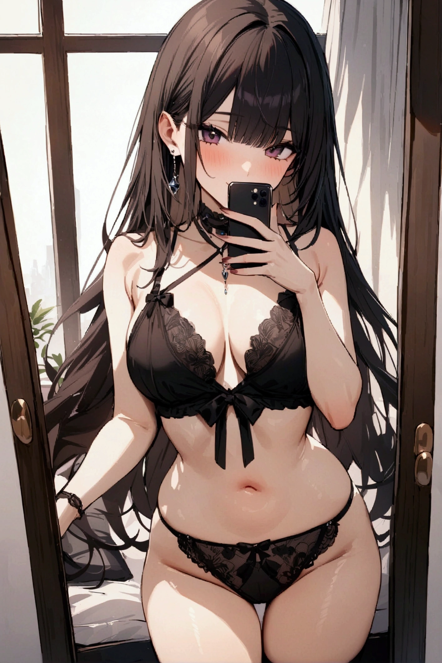Highest quality,masterpiece,Dark hair color,,Influencer,Live Streaming,Introducing high-end underwear