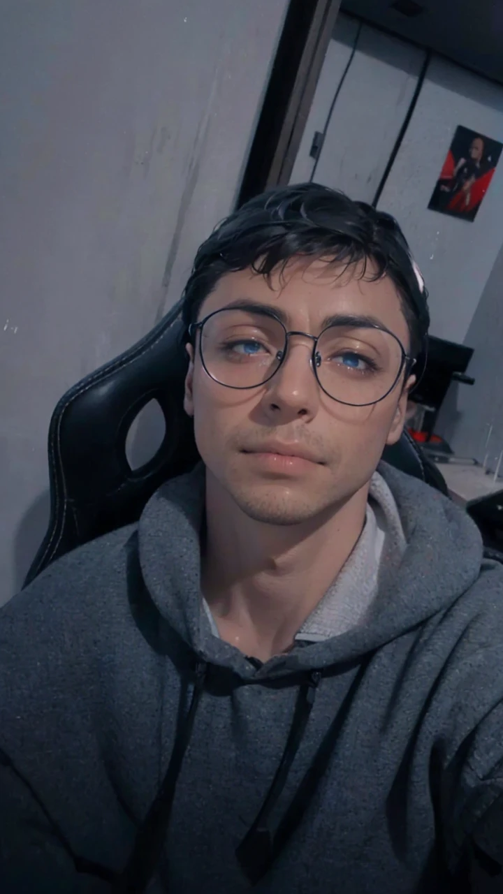(best quality,4k,8k,highres,masterpiece:1.2),ultra-detailed,(realistic,photorealistic,photo-realistic:1.37),1 man,31 years old,mature man,very handsome,without expression,smile,short grey black hair,blue eyes,penetrating gaze,perfect face without errors,imposing posture,businessman,office background,cinematic lighting,hdr image