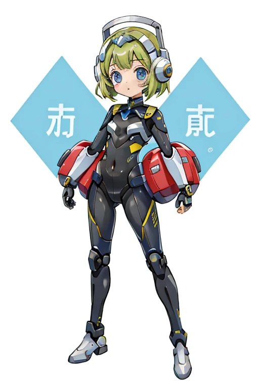 robot　Android　girl　Primary school students　Young Girl　小さいgirl　Height: 130cm　Standing picture Simple design　spats　Full Helmet Face Helmet　Rider Suit　Latex bodysuit
