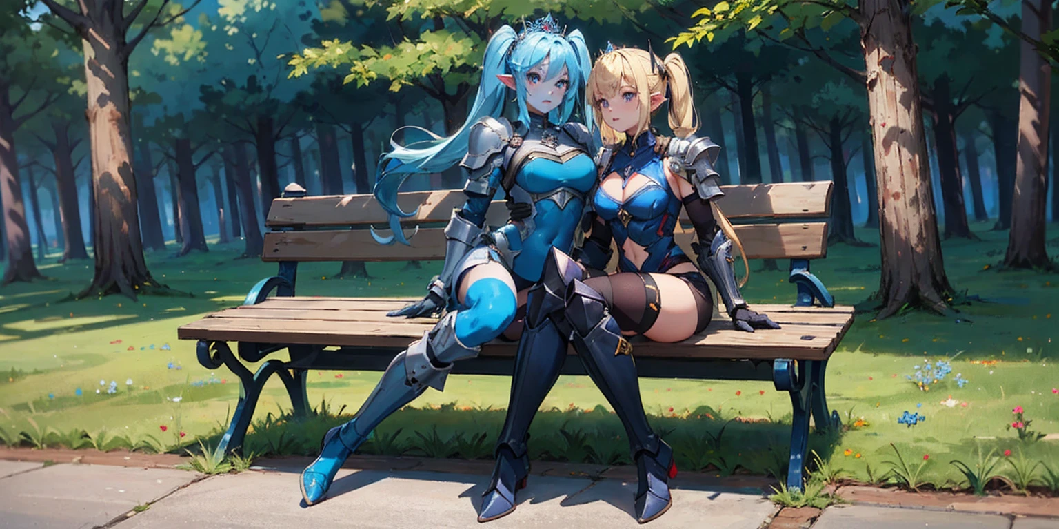 (2 mature females),25yo, Cleavage,(lesbian,Hug each other tight:1.2),((Stand back and forth,Lifting breasts from below:1.2)),taimanin bodysuit,taimanin leotard,(see through colorful bodysuit),(Best Quality, masterpiece),medium breasts,(red blush,smile), (wet gleaming skin:1.1), (A hot spring deep in the mountains where the steam spreads in the bright daytime:1.1),dynamic pose,dynamic angle,sitting,spread legs,show off pussy
