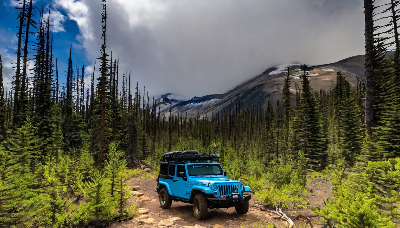 Jeep through the wilderness