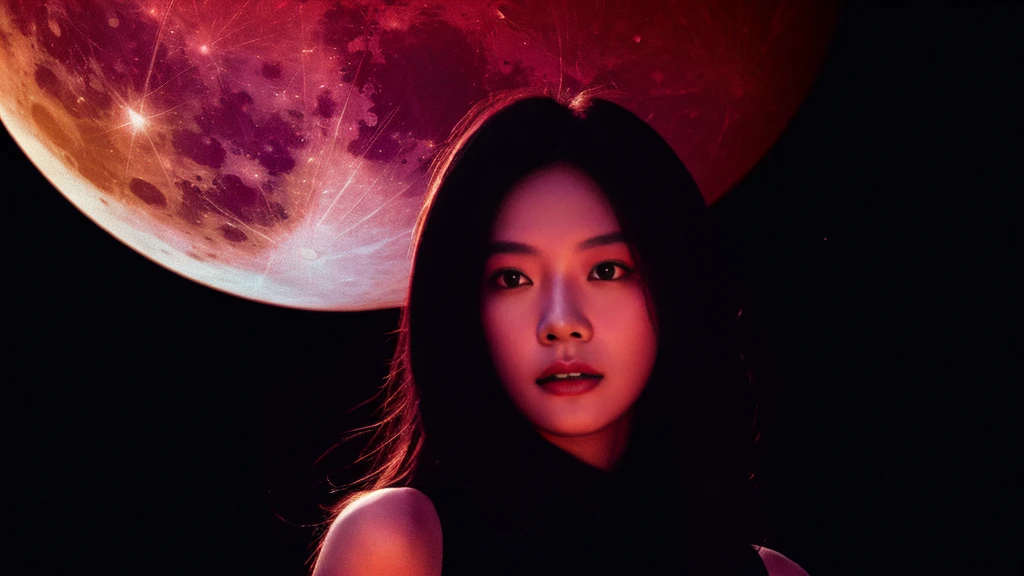 Pink Moon、masterpiece、Highest quality、photograph、Realistic、8K,