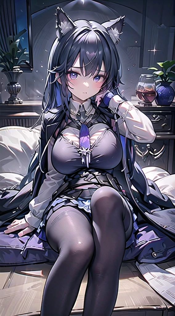 (large breasts:1.5),(erect:1.3), masterpiece, best quality, little boy, weak, looking at the audience, glossy skin, delicate eyes, delicate face, realistic eyes, realistic face, bedroom, style - Scottish short skirt,