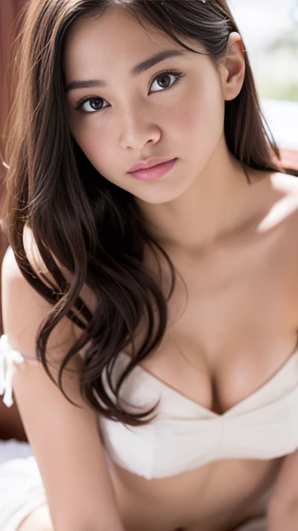 Beautiful detailed woman,very detailed eyes and faces, A detailed eye, ultra - detailed, A high resolution, The is very detailed,best qualtiy,illustratio,unified,8k wallpaper,tmasterpiece,best qualtiy,1girll,，georgeous looks，full bodyesbian，flowing robe，Super beautiful face, super beautiful eye,Flowing hair， Shawl hair，Simple hair accessories，full bodyesbian，Plain white dress，long yarn，Beautiful picture，snowy day，snowfield，clubs，See plum blossoms in the snow，enjoying，gentleness，Casual pose