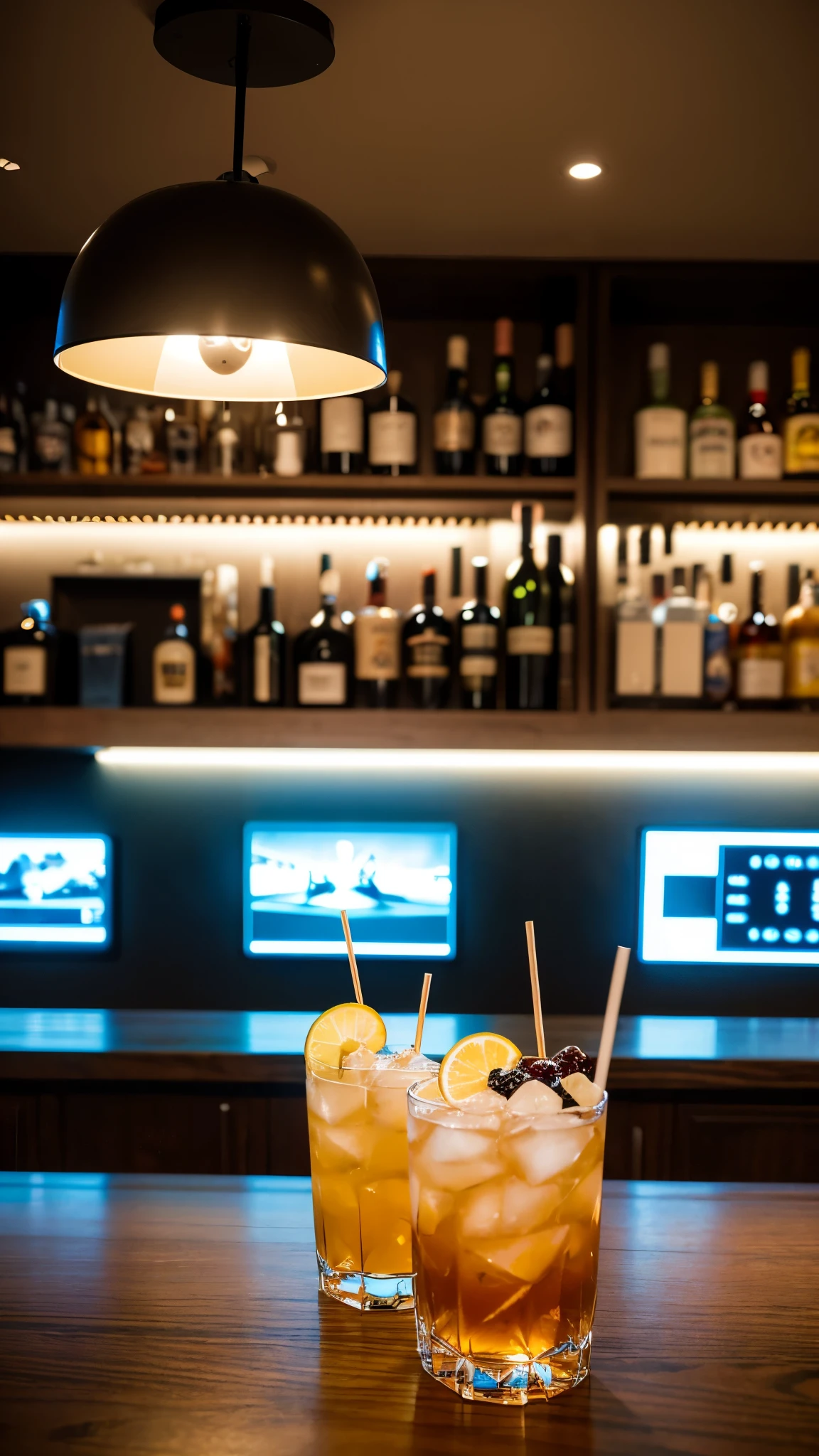 (masterpiece),(Highest quality),(Very detailed),(High resolution),(Photorealistic Stick),(RAW Photos),8K,Cinema Lighting,Food promotional photos,(Written boundary depth),(Sophisticated lighting:1.2),Cocktail,Stylish sports bar