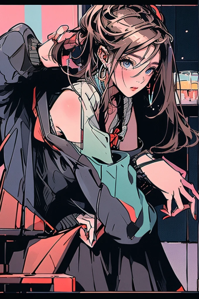 masterpiece:1.2), Highest quality,Pixiv,Rebellious girl,Portraiture,Pink Hair,Black clothes,White Background,Facing right front,Surprised expression,with headband,Double Tail,Study at the table,praise,Chill,Private room、An illustration,masterpiece,girl,Bob Hair,Brown Hair,beautifuleye,,Small breasts,ace),Caba Club,(VIP Room),hostess,Red backless dress,(Show me your back),(look back),Bare shoulders,((whole body:1.3)),((Black high heels:1.1)),茶色のeye,(small sparkly earrings),Close your mouth,{Depth of written border},(Particles of light:1.1).Photorealisticです、It is high resolution.、Gentle Light、1 Female、soloで、Hip Up、Glowing Skin、(A detailed face)、Hair with white waves、見る者を誘うeye、恋人eye線、inviting expression、Sexy smile、Perfect & Style、Perfect balance、Detailed skin、Naughty conflicts、I can see your chest、showing her:1.2、showing her:1.2、Horntal feet、(At 32K、Live Shooting、Highest quality、workmanship:1.2)、(Spreading her legs wpread your legs wide)、(Long twin tails)、Viewers are watching、前からeye線、Bullish、Erotic、Light blue bra、White sees、(Beige pantyhose)、Absurd、Small Face、Bangs center to center、The forehead is visible、(Embarrassed、skinny、)、workmanship、Highest quality、Ultra-high resolution、beautiful、beautiful、There is only one person、solo、Full Body、cute、Japanese women、Are standing、 (Photorealistic:1.37)、Photon interpretation、Realism、Young face、ブラウンeye、Black socks、(Red bow tie)、Radio City、Physical-based manners are cute、Maebo、Depth of written boundary、Body、Beautiful feet、Beautiful long legs、Slim legs、Tie your hair in one strand on your chest、(I can see the bangs)、lips、Blue_eye、Nose Soft、 (Shui Color)Shirt)、(Navy, blue and white checkered pleated skirt)
