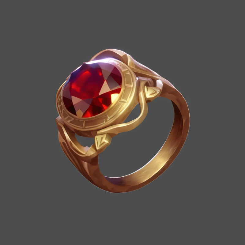 a close up of a ring with a red stone on it, elder ring, Role Playing Game Items, ring, simple magic ring of poison, Game assets, Object Art, elden ring style, Game Icon Assets, Role Playing Game Items, 3d icons for mobile games, Game assets occult, Role Playing Game Items render, mobile Game assets, ring lit, Fantasy game spell symbols