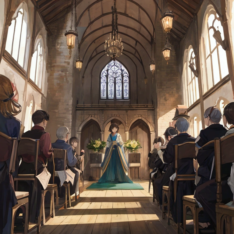 Reconstruction of the town、Giving instructions in the Great Hall