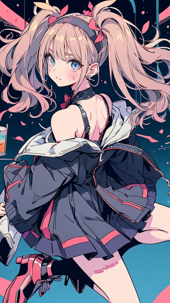 masterpiece:1.2), Highest quality,Pixiv,Rebellious girl,Portraiture,Pink Hair，Black clothes，White Background，Facing right front，Surprised expression，with headband，Double Tail,Study at the table,praise,Chill,Private room、An illustration,masterpiece,girl,Bob Hair,Brown Hair,beautifuleye,Cleavage,Small breasts,(Sexy face),Cabaret Club,(VIP Room),hostess,Red backless dress,(Show me your back),(look back),Bare shoulders,((whole body:1.3)),((Black high heels:1.1)),茶色のeye,(small sparkly earrings),Close your mouth,{Depth of written border},(Particles of light:1.1).Photorealisticです、It is high resolution.、Gentle Light、1 Female、soloで、Hip Up、Glowing Skin、(A detailed face)、Hair with white waves、見る者を誘うeye、恋人eye線、inviting expression、Sexy smile、Perfection & Style、Perfect balance、Detailed skin、Naughty conflicts、I can see your chest、showing her：1.2、showing her：1.2、Horizontal feet、（At 32K、Live Shooting、Highest quality、workmanship：1.2)、(Spreading her legs wide、Spread your legs wide)、(Long twin tails)、Viewers are watching、前からeye線、Bullish、Erotic、Light blue bra、White skin、knees、(Beige pantyhose)、Absurd、Small Face、Bangs from center to center、The forehead is visible、(Embarrassed、skinny、)、workmanship、Highest quality、Ultra-high resolution、beautiful、beautiful、There is only one person、solo、Full Body、cute、Japanese women、Are standing、 （Photorealistic：1.37）、Photon interpretation、Realism、Young face、ブラウンeye、Black socks、(Red bow tie)、Radio City、Physical-based manners are cute、Maebo、Depth of written boundary、Body、Beautiful feet、Beautiful long legs、Slim legs、Tie your hair in one strand on your chest、(I can see the bangs)、lips、Blue_eye、Nose Soft、 (Shui Color)Shirt)、(Navy, blue and white checkered pleated skirt)
