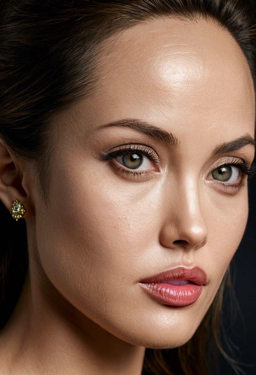 (best qualityer,4K,Cao Cao:1.2),ultra detali,realisitic,portraite,painting-like,proffesional,studio lighting,bright coloured,sharp focus,physically based rendering,hdr,naked all undressed, extremely detailed eye and face,beautiful detailed lips,long eyelashes,actress angelina jolie,20-year-old woman,bay leaves,curved,,gazing at viewer, , blond