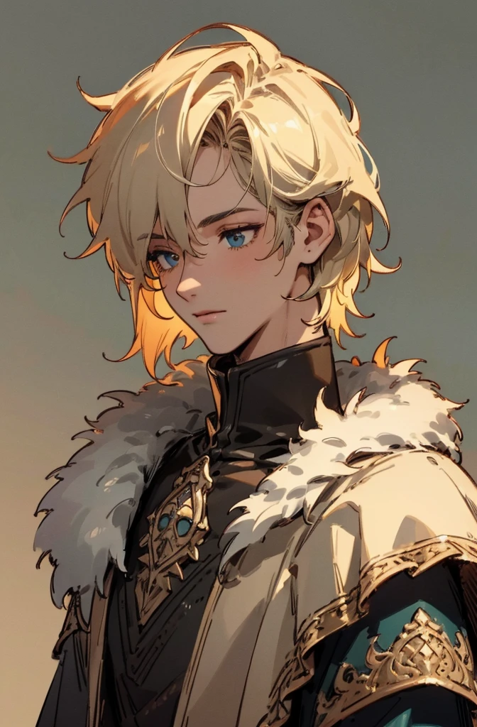 (Top quality details:1.22), 4K High Resolution, Super detailed, High-quality texture, Intricate details, Detailed Texture, In detail, High detail, High Quality Shadows, Beautiful face down to the last detail, Beautiful and kind eyes, Depth of written boundary, human, Adult, man, male, 1 boy , trimmed fur coat, knight armor, dungeonpun