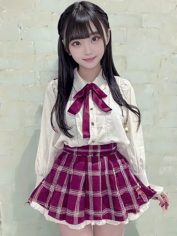 best quality, masterpiece, photo of over the knees, ank, A Japanese pretty girl, 20 yo, eye contact, smile, teeth, standing pose, horizontal view, low angle, 