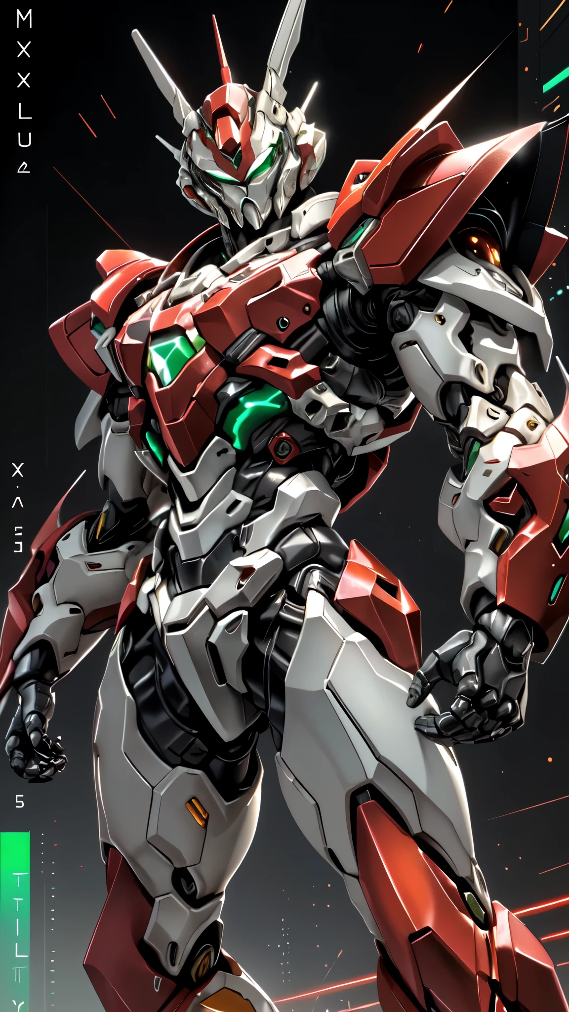 (masterpiece:1.5, best quality:1.5, extremely delicate:1.5, foreshortening:1.5, dynamic angle:1.5), a man wearing a full-face helmet, a fantasy-style biotech armored combat suit, green eyes, (a composite layered chest armor), fully enclosed shoulder guards, matching arm and leg guards, belt of Neon circuit, (the color scheme is primarily white with red green accents), the design balances heavy with agility, a high-tech bio-mecha armor, (Armor Concept Inspired by neon Cyberpunk, stand on the top of a skyscraper in a futuristic sci-fi city), this character embodies a finely crafted fantasy-surreal style armored hero in anime style, exquisite and mature manga art style, (element, plasma, energy, the armor glows), ((male:1.5)), metallic, high definition, highres, ultra-detailed, ultra-fine painting, professional, perfect body proportions, golden ratio, anatomically correct, symmetrical face, extremely detailed eyes and face, high quality eyes, creativity, RAW photo, UHD, 32k, Natural light, cinematic lighting, masterpiece-anatomy-perfect