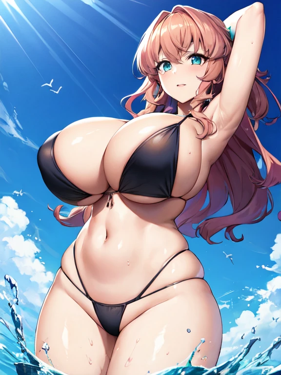 masterpiece,top-quality,maria cadenzavna eve,heroine of symphogear,1girl,solo,pink hair, long hair,wavy hair,voluminous hair,turquoise eyes,beauty,very huge breasts,narrow waist,bust size is 130cm over,crying,sexy,soaked,seductive anime girl, oppai, biomechanical oppai,oppai proportions,Both hands are tied behind their backs and restrained,show oppai,put both hands behind her back,too much exposure swimsuit,micro bikini,swimsuit only,too much exposure swimsuit,micro bikini,swimsuit only,bust size is 130cm over,bust size is 130cm over,too much exposure swimsuit,micro bikini,swimsuit only,Both hands are tied behind their backs and restrained,show oppai,put both hands behind her back,show oppai,put both hands behind her backvery huge breasts,very huge breasts,bust size is 130cm over,too much exposure swimsuit,micro bikini,swimsuit only,Both hands are tied behind their backs and restrained,show oppai,very huge breasts,bust size is 130cm over,too much exposure swimsuit,micro bikini,swimsuit only,Both hands are tied behind their backs and restrained,show oppai,very huge breasts,where water collects,let your hair down,let your hair down,very huge breasts,bust size is 130cm over,too much exposure swimsuit,micro bikini,swimsuit only,Both hands are tied behind their backs and restrained,show oppai,very huge breasts,bust size is 130cm over,too much exposure swimsuit,micro bikini,swimsuit only,Both hands are tied behind their backs and restrained,show oppai,Nipples are visible through the fabric,Breast milk,Nipples are visible through the fabric,Breast milk,Nipples are visible through the fabric,Breast milk,Nipples are visible through the fabric,Breast milk,Nipples are visible through the fabric,Breast milk,No bra,No bra,No bra,No bra,No bra,No bra