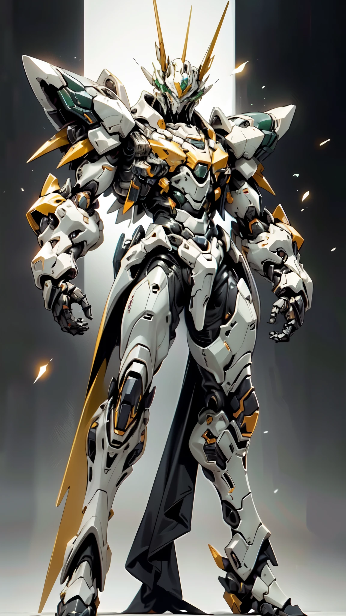 (masterpiece:1.5, best quality:1.5, extremely delicate:1.5, foreshortening:1.5, dynamic angle:1.5), a man wearing a full-face helmet, a fantasy-style biotech armored combat suit, green eyes, (a composite layered chest armor), fully enclosed shoulder guards, matching arm and leg guards, belt of Neon circuit, (the color scheme is primarily white with red green accents), the design balances heavy with agility, a high-tech bio-mecha armor, (Armor Concept Inspired by neon Cyberpunk, stand on the top of a skyscraper in a futuristic sci-fi city), this character embodies a finely crafted fantasy-surreal style armored hero in anime style, exquisite and mature manga art style, (element, plasma, energy, the armor glows), ((male:1.5)), metallic, high definition, highres, ultra-detailed, ultra-fine painting, professional, perfect body proportions, golden ratio, anatomically correct, symmetrical face, extremely detailed eyes and face, high quality eyes, creativity, RAW photo, UHD, 32k, Natural light, cinematic lighting, masterpiece-anatomy-perfect