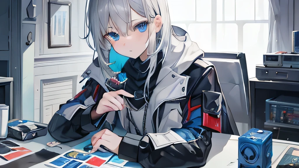 Gray Hair,Blue Eyes,card,Dice,game,