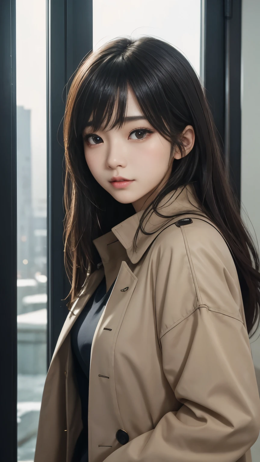 (最高qualityのディテール)、Realistic、8K Ultra HD、High resolution、(One Girl:1.2),(Fatal Beauty,Attractive beauty) ,(A supple and powerful physique),(Sensual charm),(Mysterious charm:1.1),(Captivating silhouette),The 超detailedな、高qualityのテクスチャ、Intricate details、detailed、非常にdetailedなCG、高qualityの影、detailed 美しく繊細な顔、detailed 美しく繊細な目、Written boundary depth、Ray Tracing、20th generation、Cute K-Pop Girls、(The Face of Ulzan in Korea)、Thin face、(Urzan-6500-v1.1:0.6)、PurerosFace_v1、Glowing Eyes、Perfect body、 Viewer Display、(最高qualityのディテール:1.2)、Realistic、8K Ultra HD、High resolution、Close-up of a woman， realistic girl rendering, 8k artistic german bokeh, Enchanting girl, Real Girls, Gurwitz, Gurwitz-style artwork, Girl Roleplay, Realistic 3D style, cgstation Popular Topics,, 8K Portrait Rendering,（truth，truth：1.4），(Sparkling eyes girl:1.2)、The 超detailedな、高qualityのテクスチャ、Intricate details、detailed、非常にdetailedなCG、高qualityの影、detailed 美しく繊細な顔、detailed 美しく繊細な目、Written boundary depth、Ray Tracing、20th generation、Cute K-Pop Girls、(The Face of Ulzan in Korea)、Thin face、(Urzan-6500-v1.1:0.6)、cheek、Glossy Lips、、High resolution, Best image quality, 最高quality, Realistic, 超detailedな, Photo realistic, 4K 8K Ultra HD Full Color RAW Photos, Fujifilm(Medium format), Hasselblad, Carl Zeiss, Incredible dynamic range photography(utility_art：Smooth-768:1.1),High resolution, High pixel count, 明確なdetailed, Clear images, Natural color reproduction, Noise Reduction, High fidelity, quality, Software Improvements, Upscaling, Optimized Algorithms, Professional-level retouching,

1. Oversized coat:

The coat is、Choose an oversized design that covers from shoulders to knees.。Color is classic navy or black、or warm khaki or beige, hang on.、Choose colors that match the season。
2. Knitted sweater or turtleneck:

To protect yourself from the cold、Knitted sweater or turtleneckを選択してください。Match the texture and color of the knit to the coat.。
3. Wide leg pants:

For pants, Choose a wide-leg design、Combines ease of movement and style。Denim in dark tones or black trousers will look good.。
4. Knee-high boots:

What is included in an oversized coat、足首からふくらはぎまでカバーするKnee-high bootsとの組み合わせ。Boots are black or dark brown and chic.、Gives a stylish impression。
5. accessories:

シンプルなゴールドまたはシルバーのaccessoriesを選択してください、Add elegance to your outfit。for example、Long necklaces and large earrings are recommended.。
6. Handbags:

Handbags、Choose a color that matches the tone of your outfit.。Shoulder bags and tote bags are convenient and stylish。
7. Compensateと髪型:

Compensate, Choose natural colors that flatter your skin。Wavy Hair、By creating loose curls、Appeal to softness。