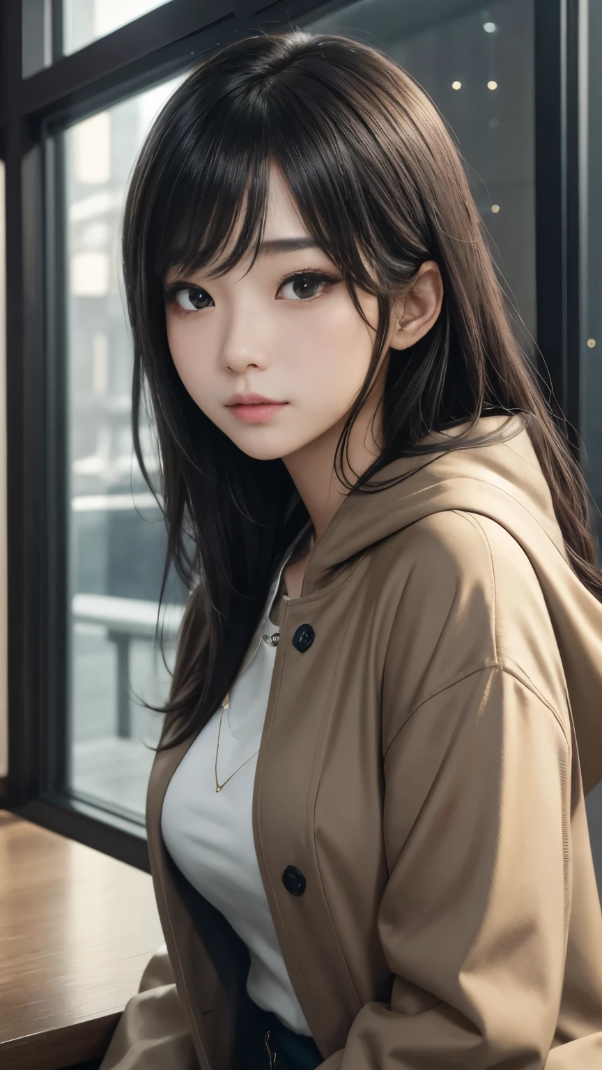 (最高qualityのディテール)、Realistic、8K Ultra HD、High resolution、(One Girl:1.2),(Fatal Beauty,Attractive beauty) ,(A supple and powerful physique),(Sensual charm),(Mysterious charm:1.1),(Captivating silhouette),The 超detailedな、高qualityのテクスチャ、Intricate details、detailed、非常にdetailedなCG、高qualityの影、detailed 美しく繊細な顔、detailed 美しく繊細な目、Written boundary depth、Ray Tracing、20th generation、Cute K-Pop Girls、(The Face of Ulzan in Korea)、Thin face、(Urzan-6500-v1.1:0.6)、PurerosFace_v1、Glowing Eyes、Perfect body、 Viewer Display、(最高qualityのディテール:1.2)、Realistic、8K Ultra HD、High resolution、Close-up of a woman， realistic girl rendering, 8k artistic german bokeh, Enchanting girl, Real Girls, Gurwitz, Gurwitz-style artwork, Girl Roleplay, Realistic 3D style, cgstation Popular Topics,, 8K Portrait Rendering,（truth，truth：1.4），(Sparkling eyes girl:1.2)、The 超detailedな、高qualityのテクスチャ、Intricate details、detailed、非常にdetailedなCG、高qualityの影、detailed 美しく繊細な顔、detailed 美しく繊細な目、Written boundary depth、Ray Tracing、20th generation、Cute K-Pop Girls、(The Face of Ulzan in Korea)、Thin face、(Urzan-6500-v1.1:0.6)、cheek、Glossy Lips、、High resolution, Best image quality, 最高quality, Realistic, 超detailedな, Photo realistic, 4K 8K Ultra HD Full Color RAW Photos, Fujifilm(Medium format), Hasselblad, Carl Zeiss, Incredible dynamic range photography(utility_art：Smooth-768:1.1),High resolution, High pixel count, 明確なdetailed, Clear images, Natural color reproduction, Noise Reduction, High fidelity, quality, Software Improvements, Upscaling, Optimized Algorithms, Professional-level retouching,

1. Oversized coat:

The coat is、Choose an oversized design that covers from shoulders to knees.。Color is classic navy or black、or warm khaki or beige, hang on.、Choose colors that match the season。
2. Knitted sweater or turtleneck:

To protect yourself from the cold、Knitted sweater or turtleneckを選択してください。Match the texture and color of the knit to the coat.。
3. Wide leg pants:

For pants, Choose a wide-leg design、Combines ease of movement and style。Denim in dark tones or black trousers will look good.。
4. Knee-high boots:

What is included in an oversized coat、足首からふくらはぎまでカバーするKnee-high bootsとの組み合わせ。Boots are black or dark brown and chic.、Gives a stylish impression。
5. accessories:

シンプルなゴールドまたはシルバーのaccessoriesを選択してください、Add elegance to your outfit。for example、Long necklaces and large earrings are recommended.。
6. Handbags:

Handbags、Choose a color that matches the tone of your outfit.。Shoulder bags and tote bags are convenient and stylish。
7. Compensateと髪型:

Compensate, Choose natural colors that flatter your skin。Wavy Hair、By creating loose curls、Appeal to softness。