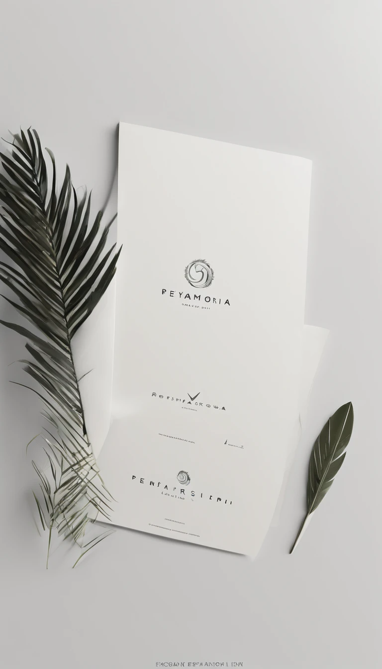 A minimal, modern, simple, cinematic logo design for the brand “Penamemoria". Create a modern, minimalistic, high-quality, logo of a feather that convey a sense of memories and dreams