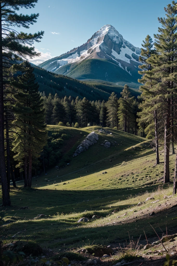 Mountain with creepy forest