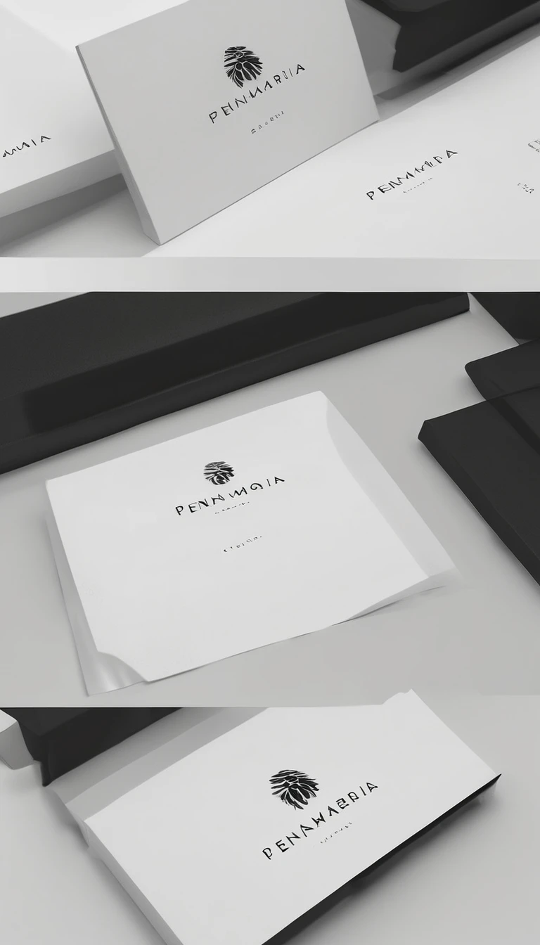 A minimal, modern, simple, cinematic logo design for the brand “Penamemoria". Create a modern, minimalistic, high-quality, logo of a boy-feather