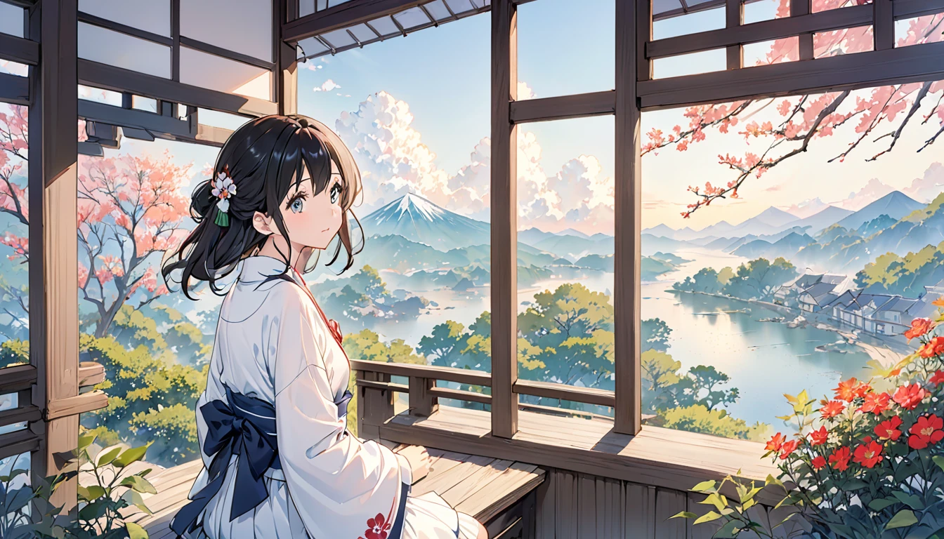 ヘッドフォンをつけた女の子,茶髪,1人,詳細な背景,「心の安らぎ」,リラックス,動物