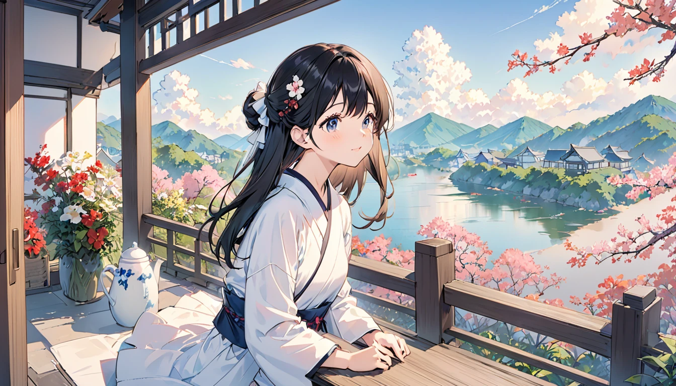 ヘッドフォンをつけた女の子,茶髪,1人,詳細な背景,「心の安らぎ」,リラックス,動物