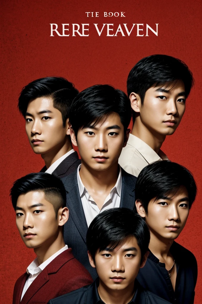 Revenge book cover with only three Asian boys and it's gloomy