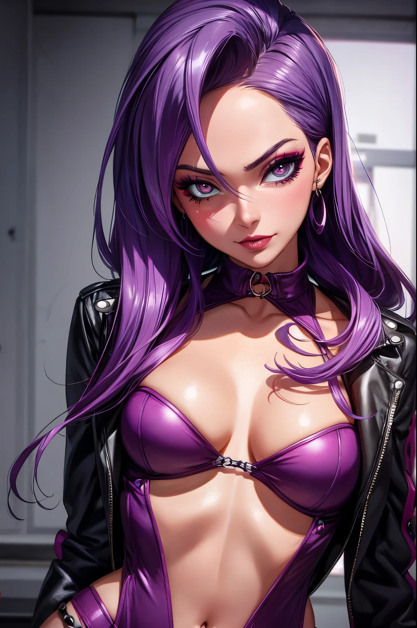 Adult Jinx, CG 8k ultra-realista, hot woman, seductive eyes, make-up