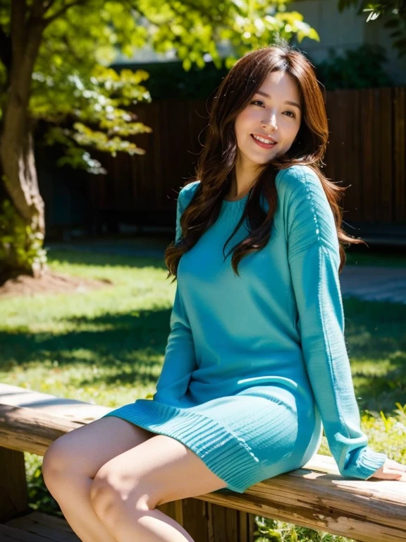 (RAW Photos:1.2), (Realistic:1.4),Beautiful detailed woman,非常にBeautiful Eyesと顔, Beautiful Eyes, Very detailed,High resolution, Very detailed,Highest quality,Unified,8k wallpaper,masterpiece,1 female,alone,rich,Ezvian Everywhere,Thick thighs,alone,（Knitted dress,High heels),Layered Hair,smile,Remaining,(Stand upright：1.4）