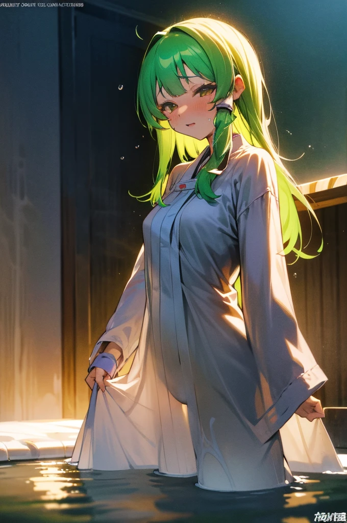 Oriental Project、Sanae Kochiya、Her breast size is D cup、She masturbates with her fingers。、Erotic、blush、Pussy、Embarrassing、Fingering her pussy、My pussy is wet、sexy、Green Hair、Face is bright red、My pussy is wet、Embarrassed、Sexy、