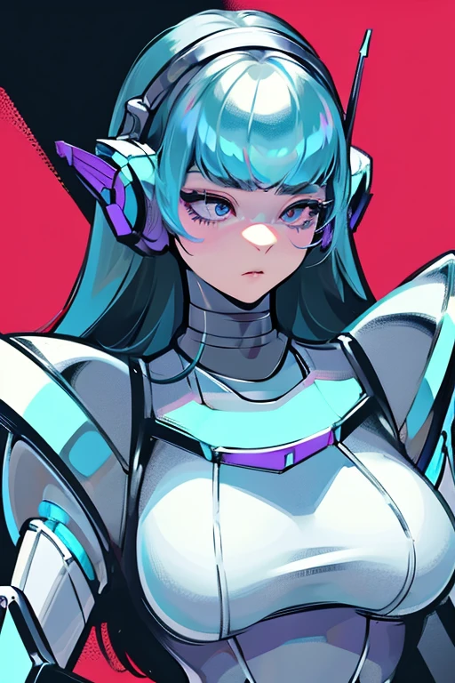 empty eyes,robotized woman,robot transformation ,big bust,Robot Joint