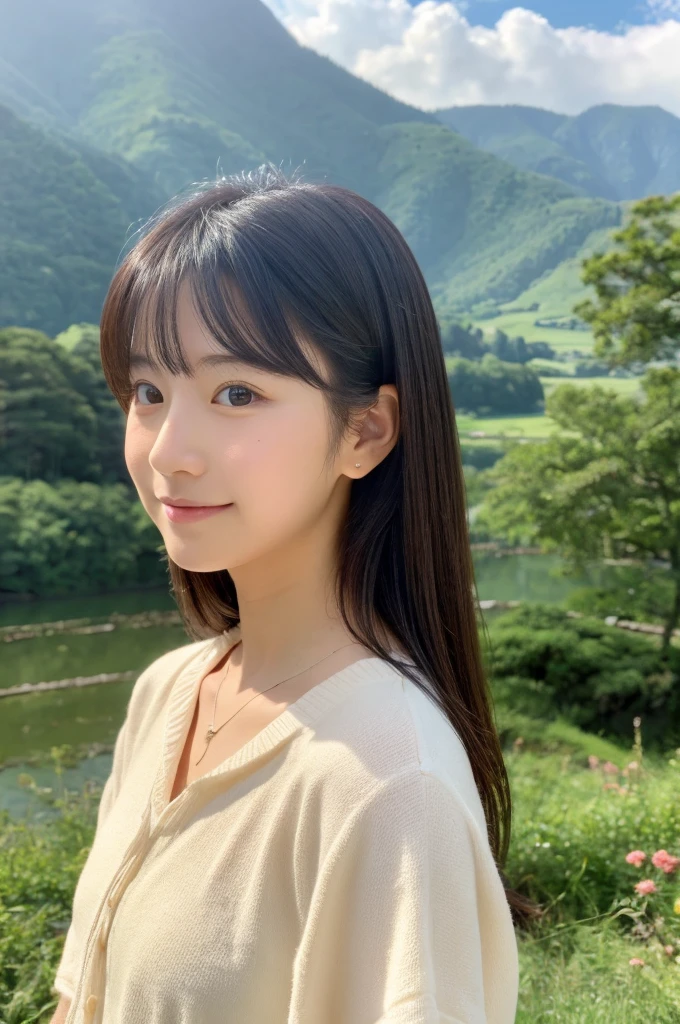 ((Highest quality)), ((masterpiece)), (detailed),Perfect Face,Japanese,landscape,Beauty,cute,Upper Body