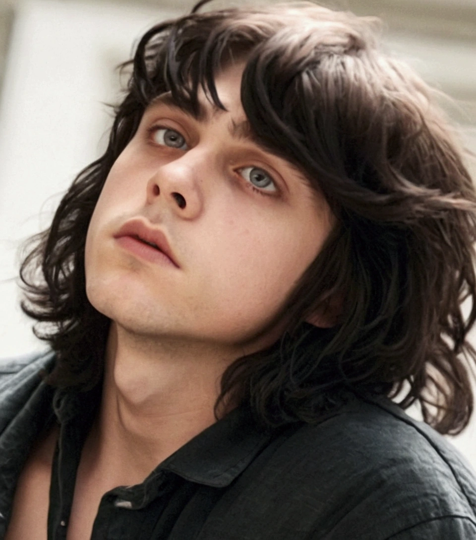 An alternative style white boy with deep eyes