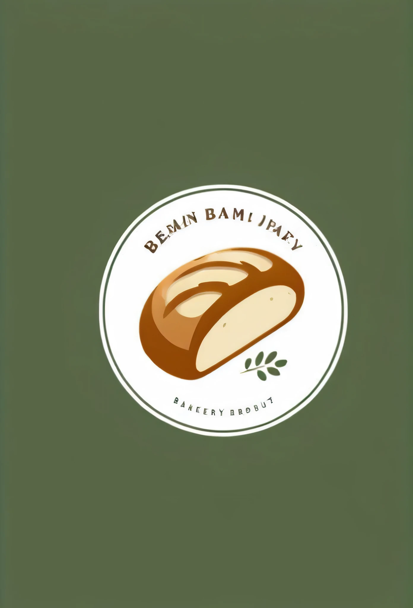 White background
stylish bakery logo
circle-shaped logo
A loaf of delicious-looking bread is on the logo
Moss-green leaves are also on the logo
a warm logo
soft brown and white only
SIMPLE LOGO
癒しのブレッド
Pretty cool
chic and modern design
White background