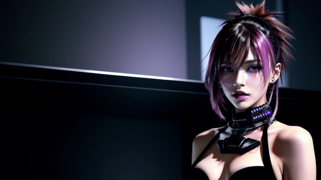フェイスペイントをしたサイボーグのBeauty, whole body, cyber punk, Fashion Model, Beauty, masterpiece, Francis Bacon&#39;s painting style