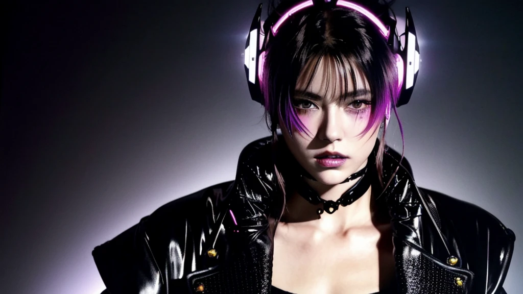フェイスペイントをしたサイボーグのBeauty, whole body, cyber punk, Fashion Model, Beauty, masterpiece, Francis Bacon's painting style