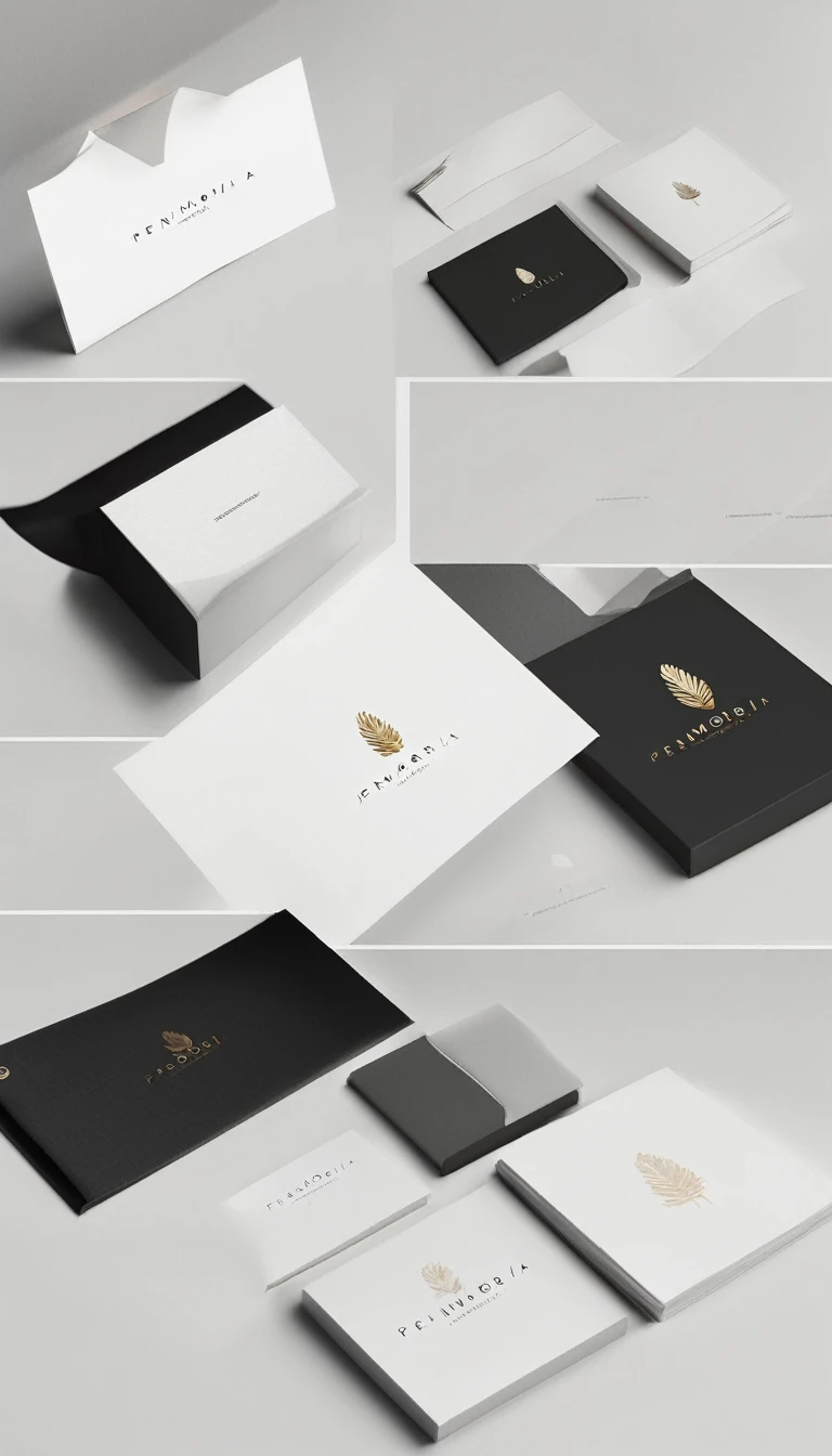 A minimal, modern, simple, cinematic logo design for the brand “Penamemoria". Create a modern, minimalistic, high-quality, logo of a feather that convey a sense of memories and dreams