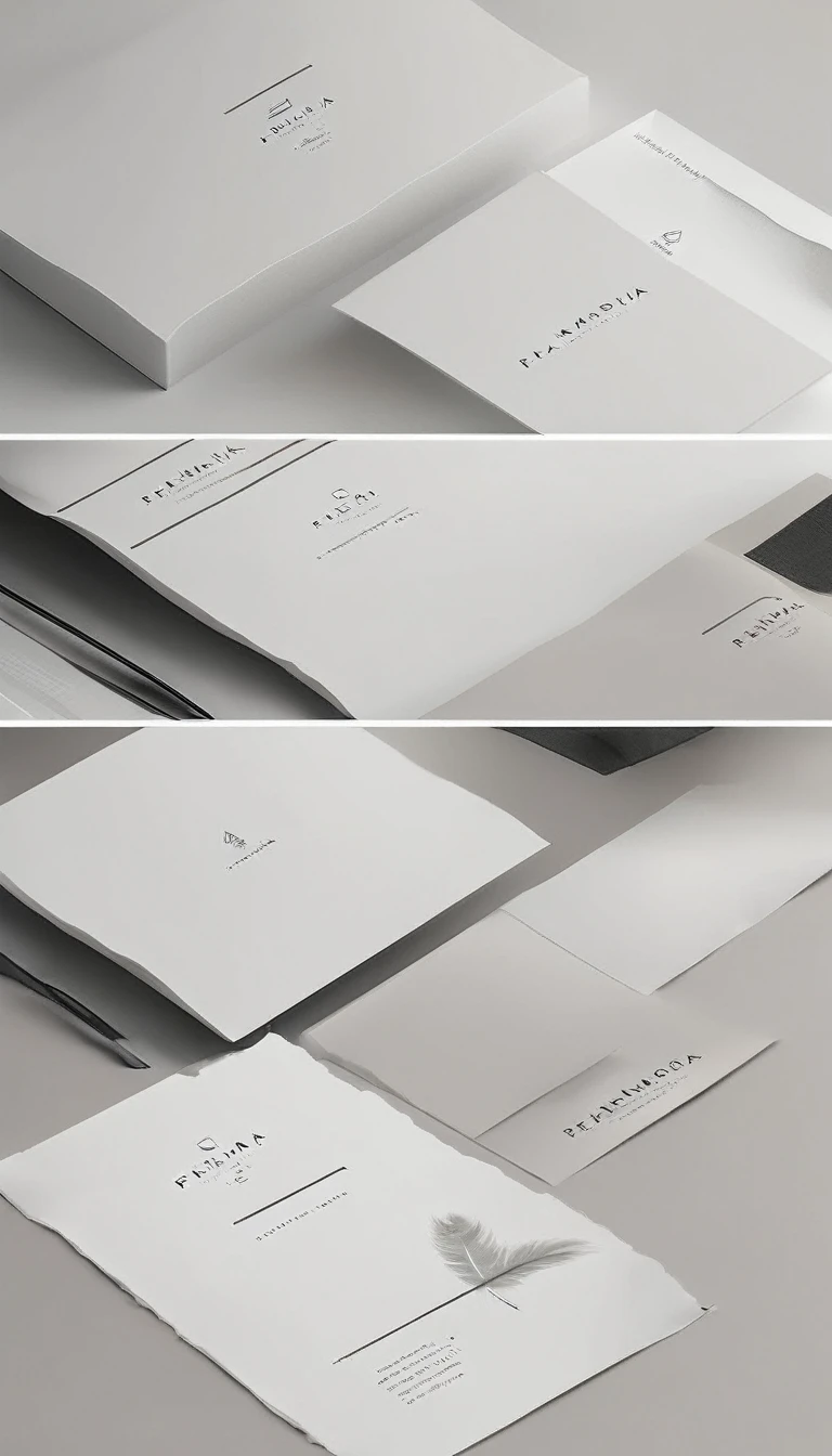 A minimal, modern, simple, cinematic logo design for the brand “Penamemoria". Create a modern, minimalistic, high-quality, logo of a dreamy. fantastic, poetic, masterpiece feather of Memories
