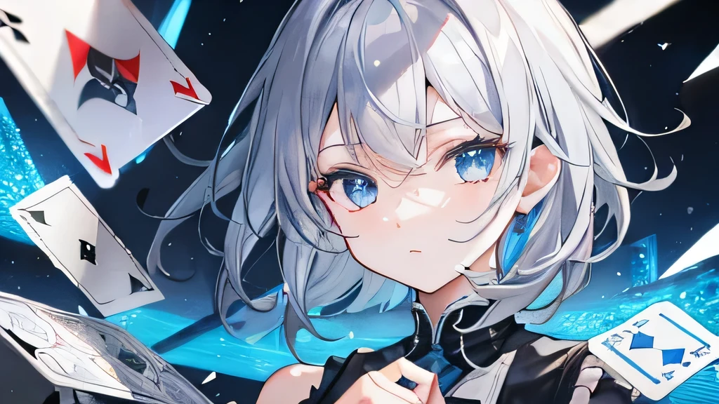 Gray Hair,Blue Eyes,card,Dice,game,Winning spirit,knife,world