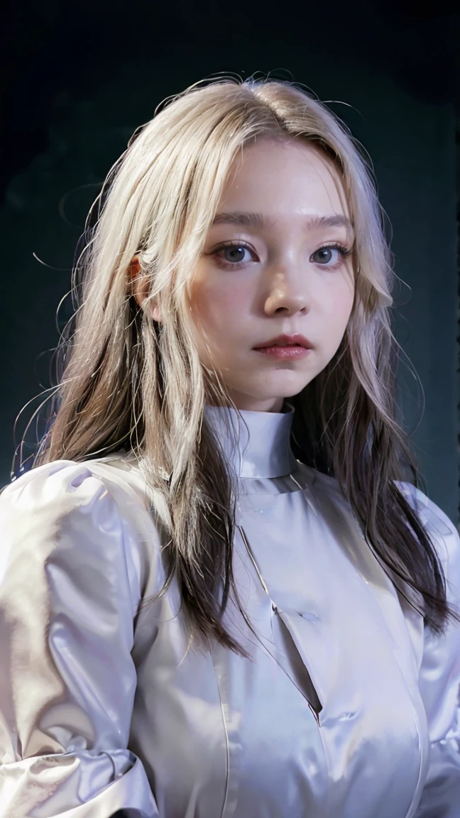 Insanely detailed photograph of a gorgeous vampire woman, goth Renaissance, long voluminous white hair, intricate white eyes, fantastical, vampire, ethereal, hyperdetailed, 32k resolution, dynamic lighting, hyperdetailed, intricately detailed, trending on Artstation, triadic colors, volumetric lighting, BalenciagaStyle